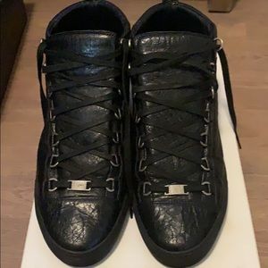 Balenciaga Black Leather Sneakers